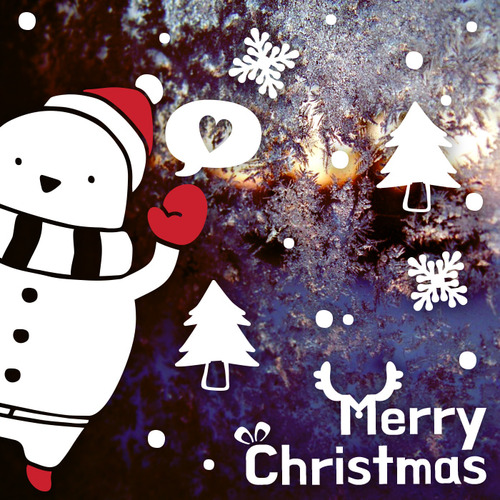 제제데코 크리스마스 눈꽃 스티커 장식 CMS4J226