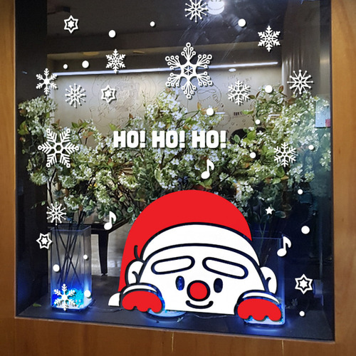 제제데코 크리스마스 눈꽃 스티커 장식 CMS4J152