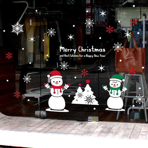 제제데코 크리스마스 눈꽃 스티커 장식 CMS4J082