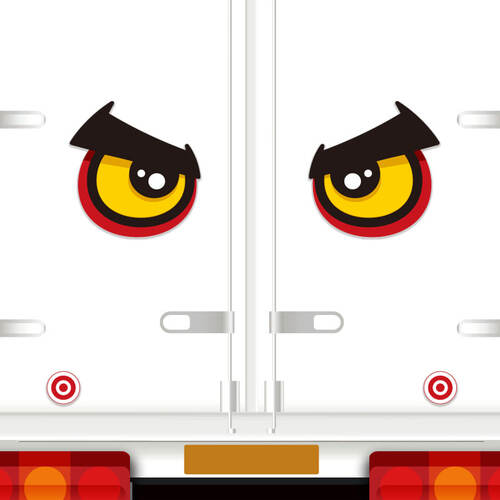 왕눈이 스티커 화물차 트럭 반사 졸음운전방지 안전거리 접근금지 B002(좌우세트)